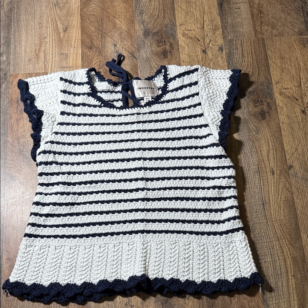 Individu Navy and White Striped Kids Sweater
